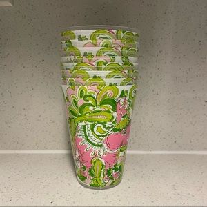 Lily Pulitzer Plastic Cups lot 8